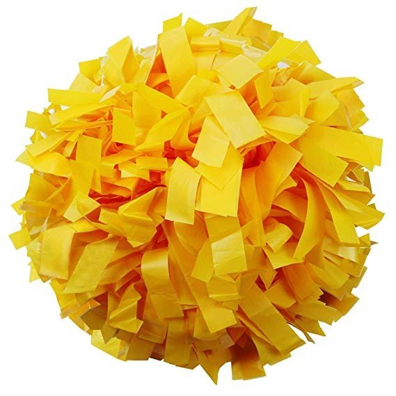 Danzcue 1 Pair 6" Dowel Handle Solid One Color Plastic Cheerleading Pom Poms - Click Image to Close