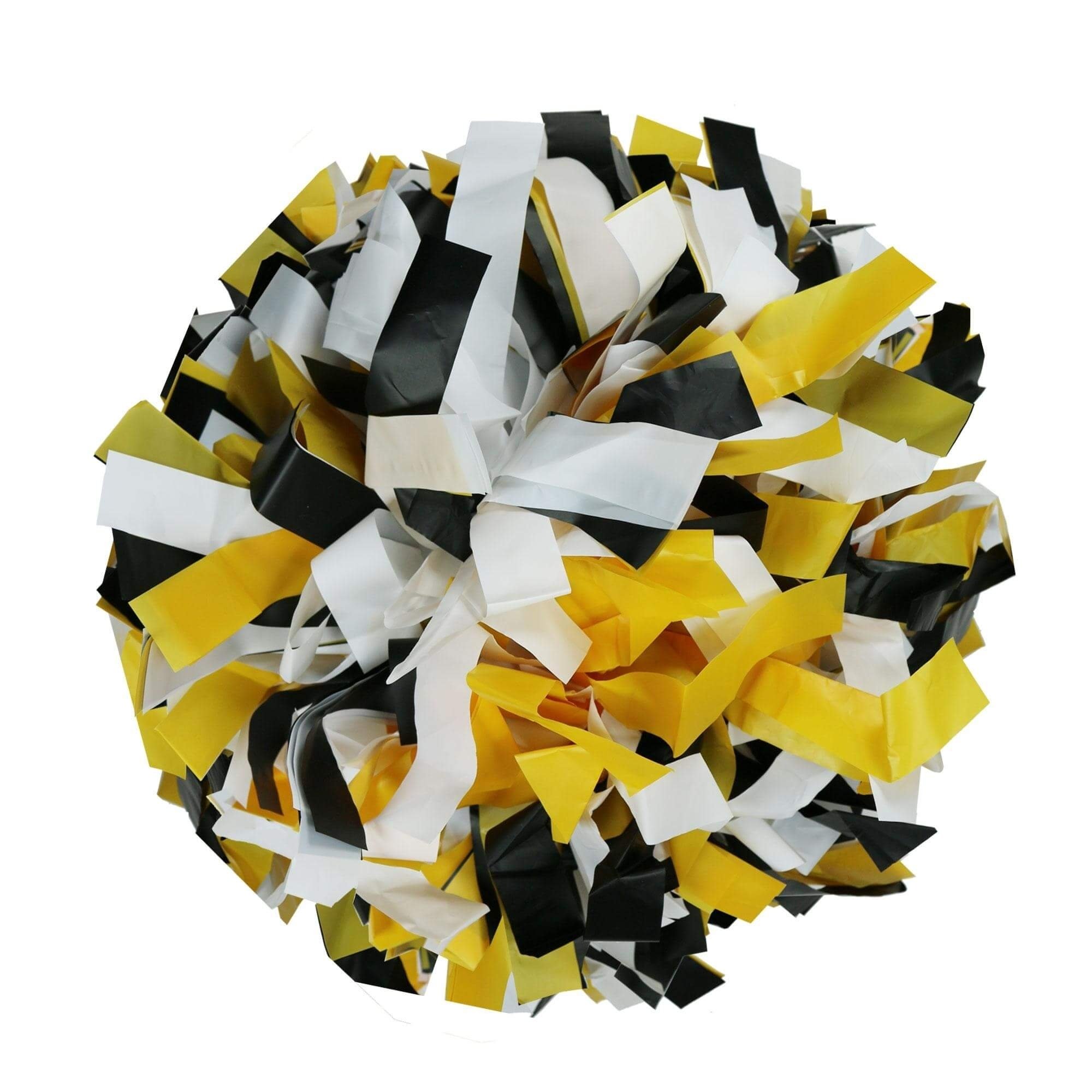 Danzcue Black/Gold/White Plastic Poms - One Pair - Click Image to Close