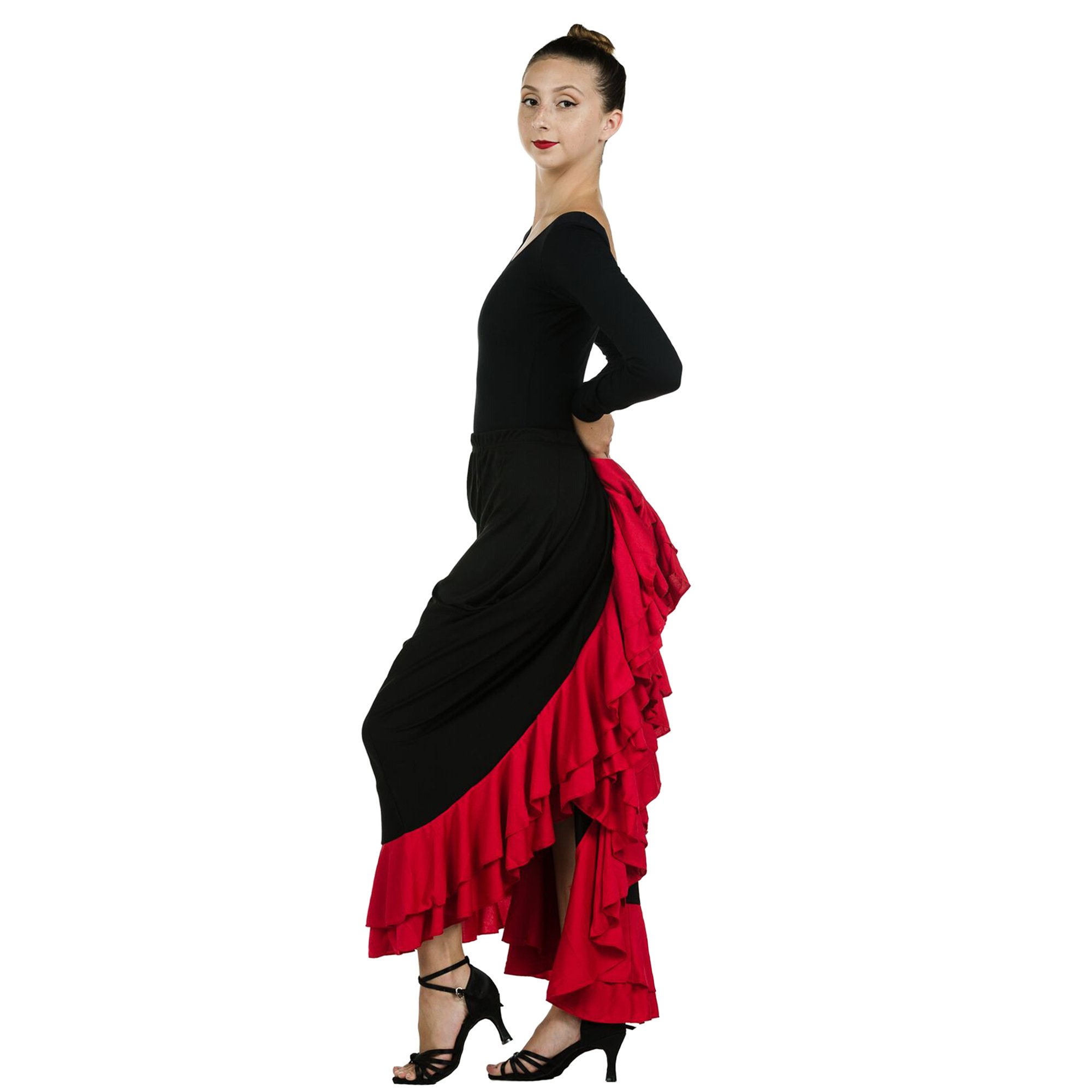 Danzcue Flamenco Full Circle Ruffles Skirt [DQFS003A] - $40.99