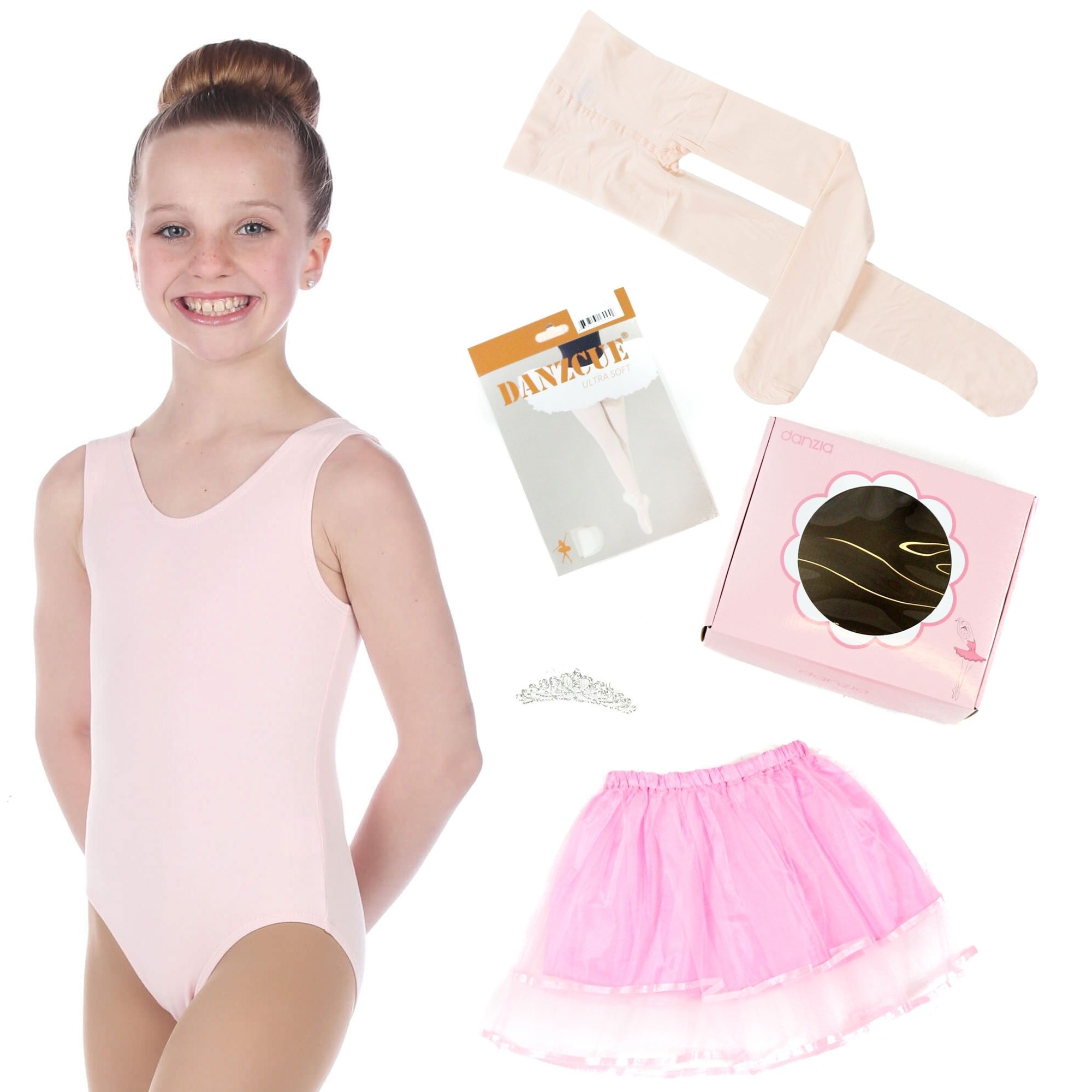 Danzcue Girls Princess Gift Ballet Dance Leotard Tutu Box Set - Click Image to Close