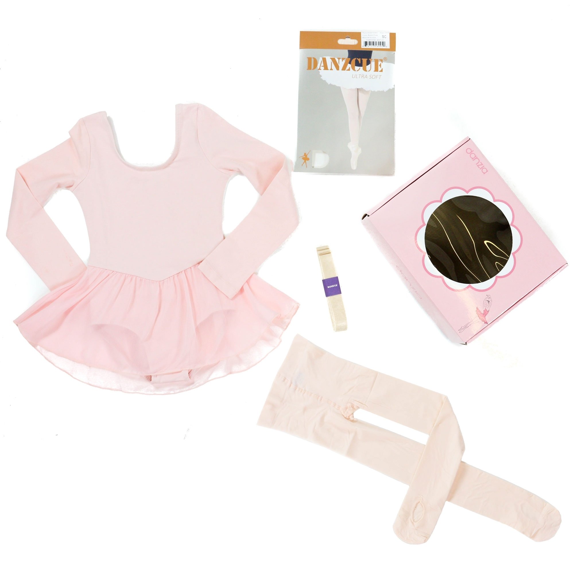 Danzcue Girls Ballet Dance Skirted Leotard Box Set - Click Image to Close