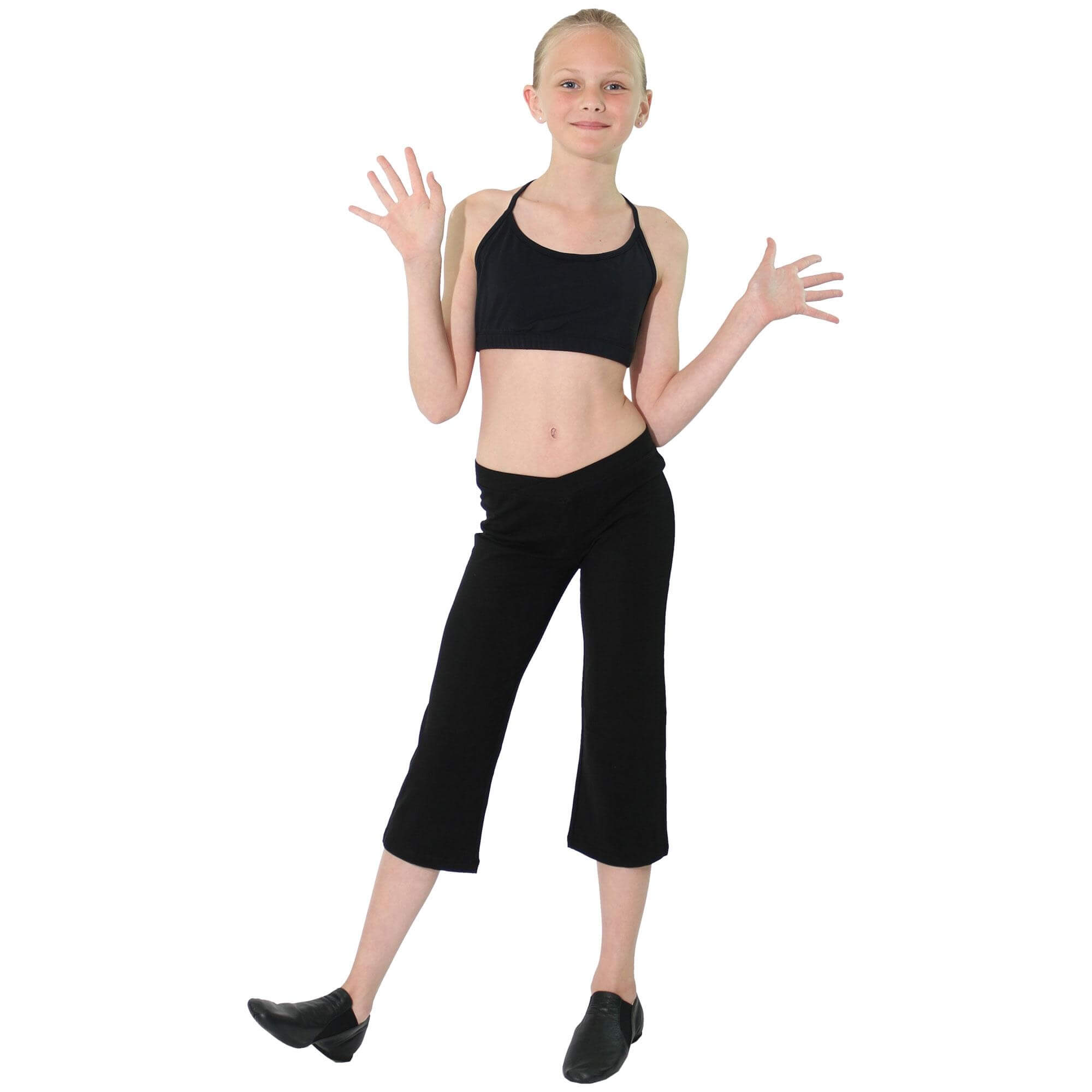 Danzcue Child V-Front Waist Jazz Capri - Click Image to Close