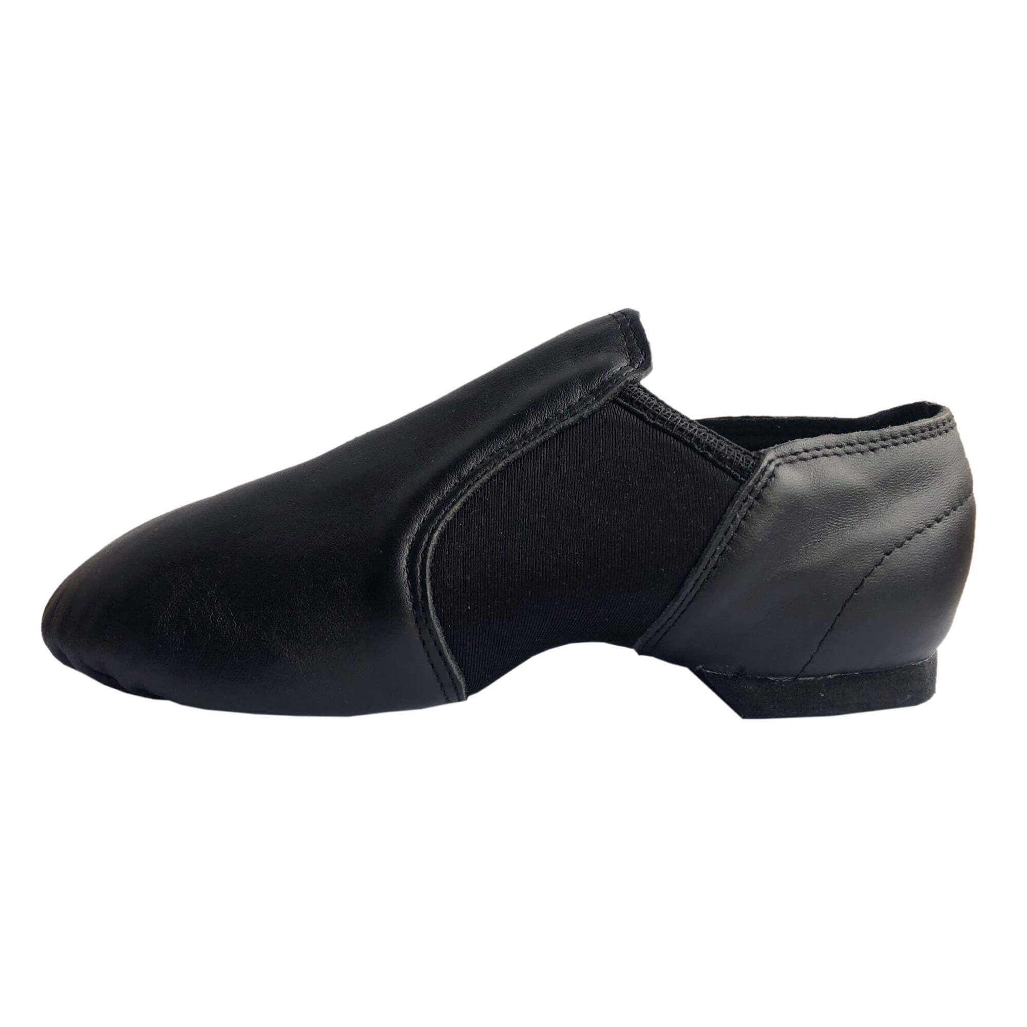 Danzcue Adult Leather Upper Slip-On Jazz Dance Shoes - Click Image to Close