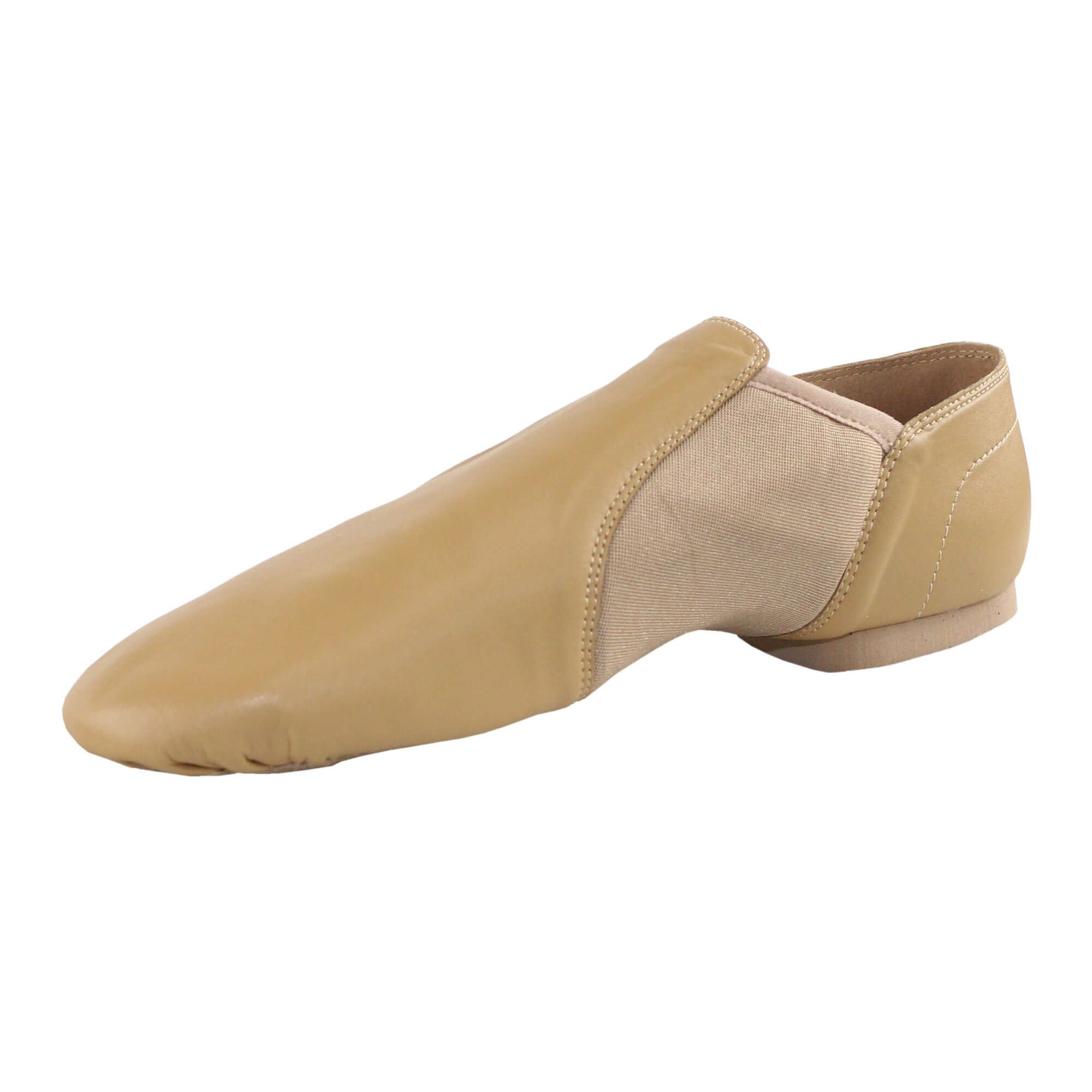 Danzcue Adult Leather Upper Slip-On Jazz Dance Shoes - Click Image to Close