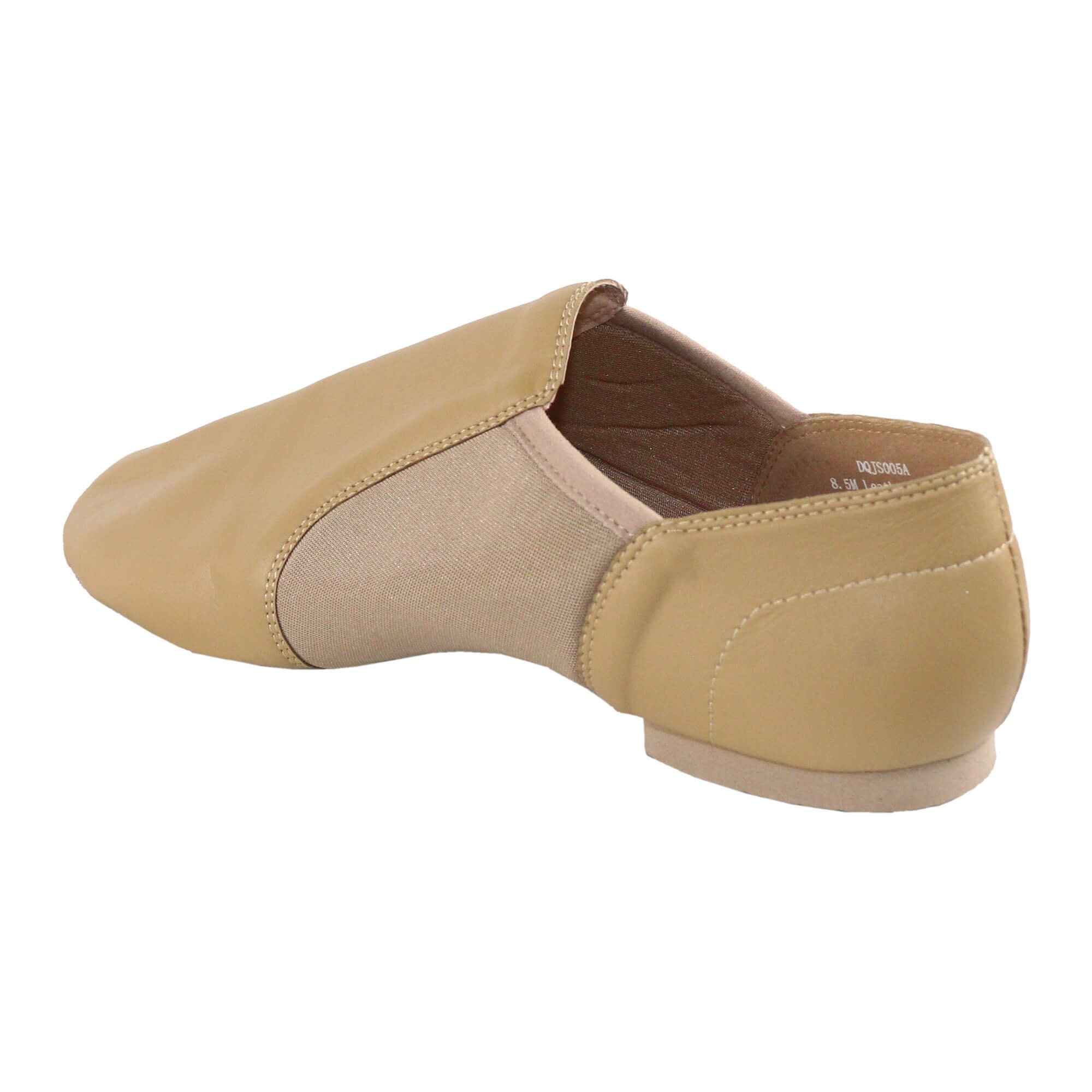 Danzcue Adult Leather Upper Slip-On Jazz Dance Shoes - Click Image to Close