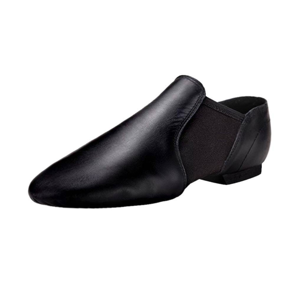 Danzcue Adult Leather Upper Slip-On Jazz Dance Shoes - Click Image to Close