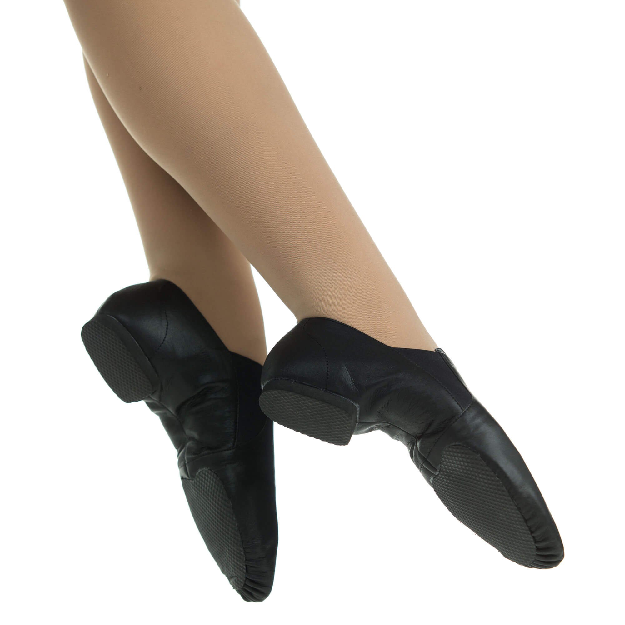 Danzcue Adult Dance Leather Jazz Bootie Shoes - Click Image to Close