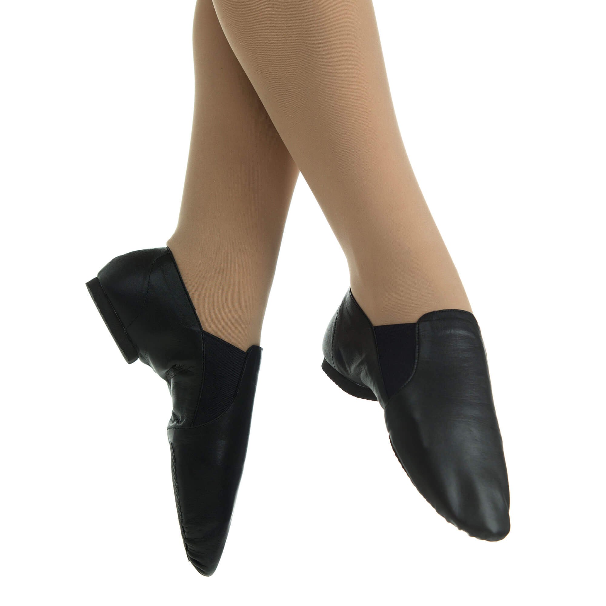 Danzcue Adult Dance Leather Jazz Bootie Shoes