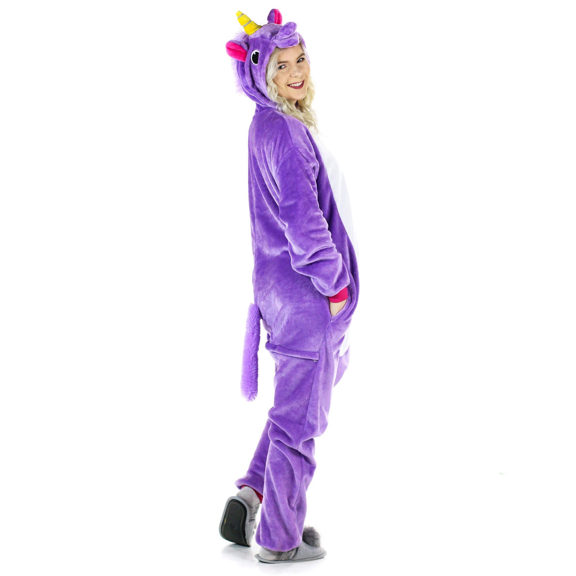 Danzcue Adult Unicorn Onesie Pajamas Costume - Click Image to Close