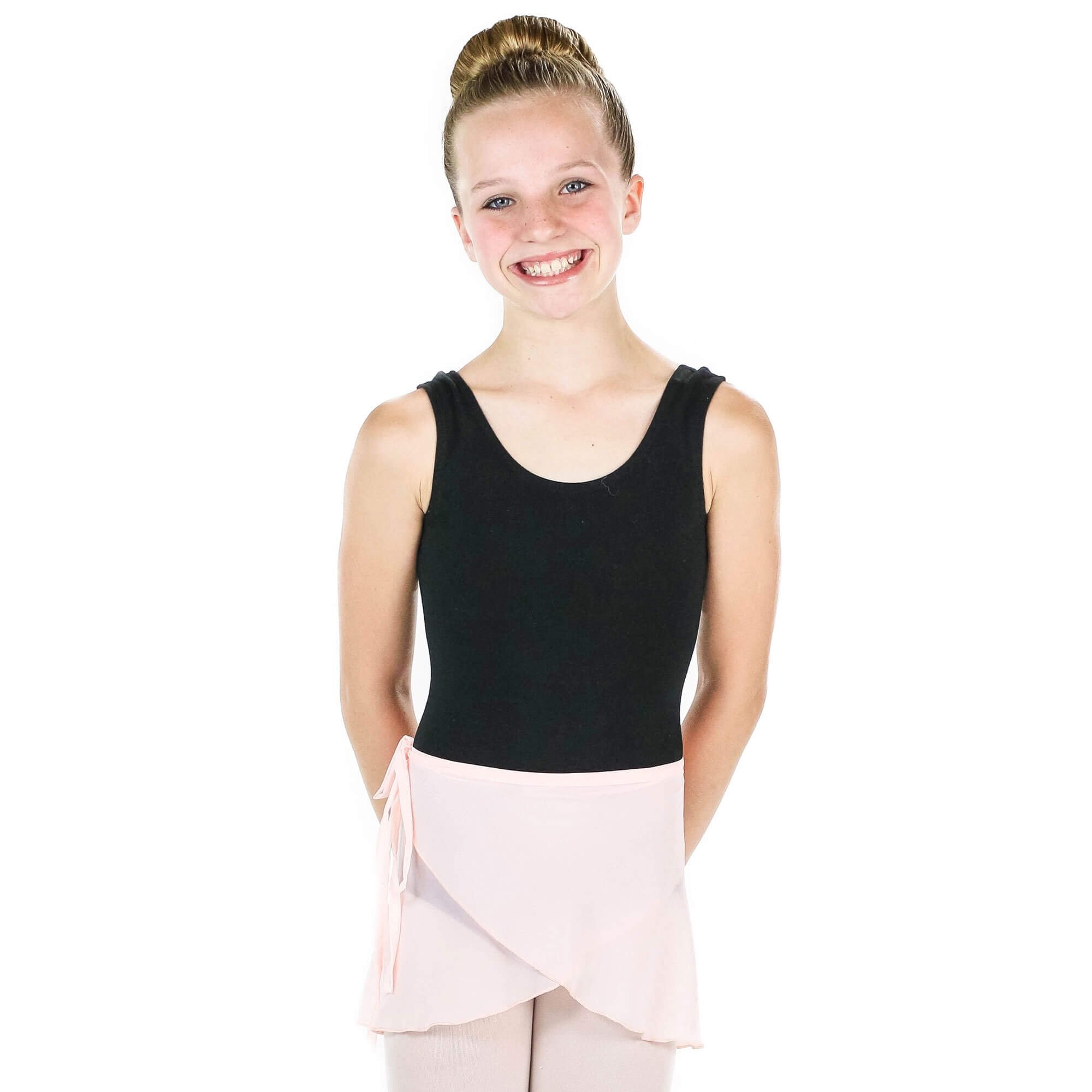 Danzcue Girls Chiffon Ballet Dance Wrap Skirt With Waist Tie - Click Image to Close