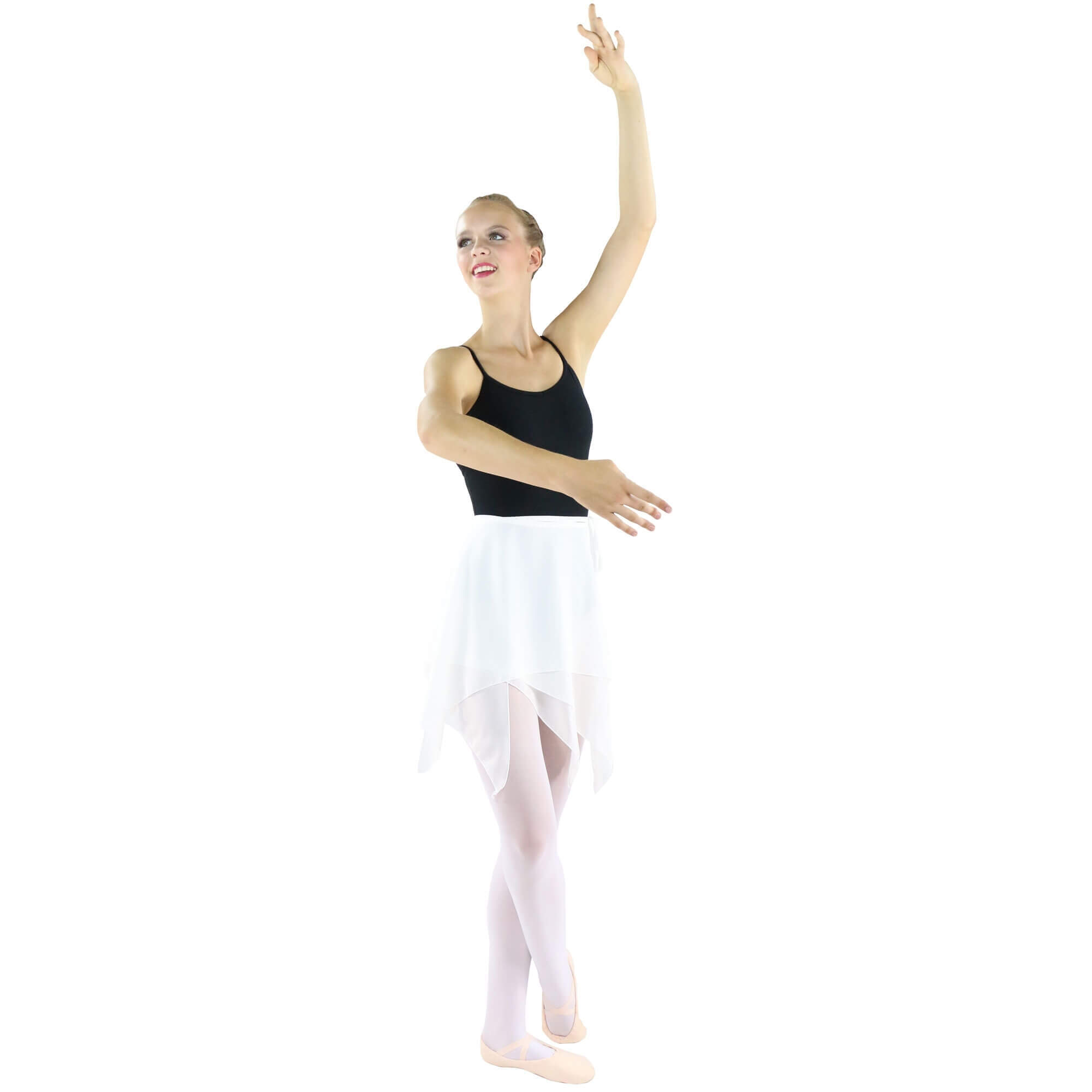 Danzcue Adult Asymmetric Ballet Dance Wrap Skirt - Click Image to Close