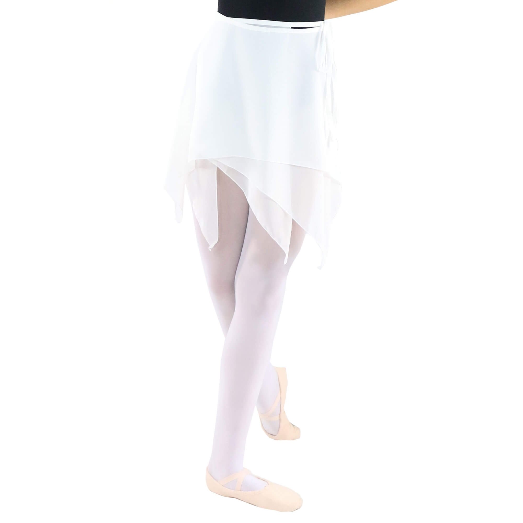 Danzcue Adult Asymmetric Ballet Dance Wrap Skirt - Click Image to Close