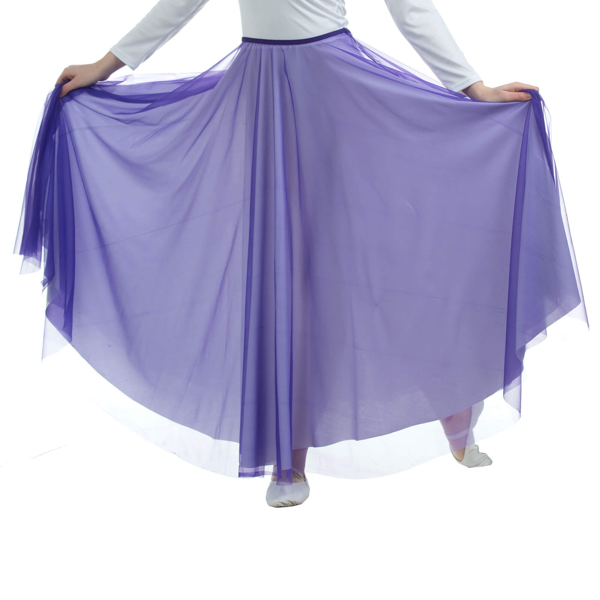 Danzcue Long Full Elastic Chiffon Skirt - Click Image to Close