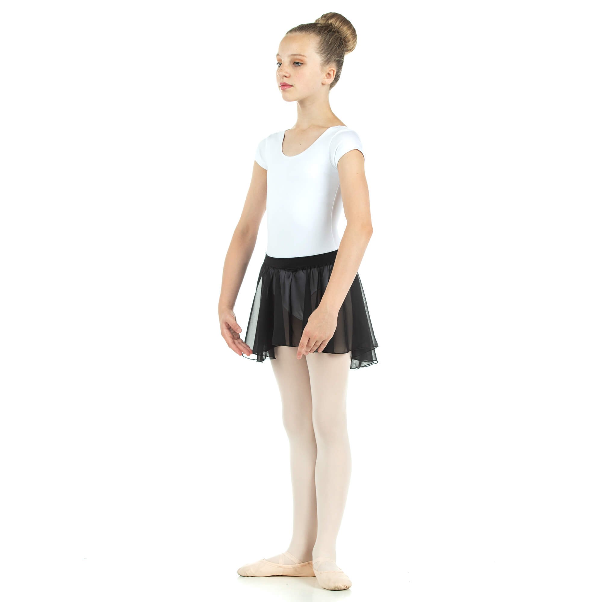 Danzcue Child Chiffon Ballet Dance Pull On Wrap Skirt - Click Image to Close