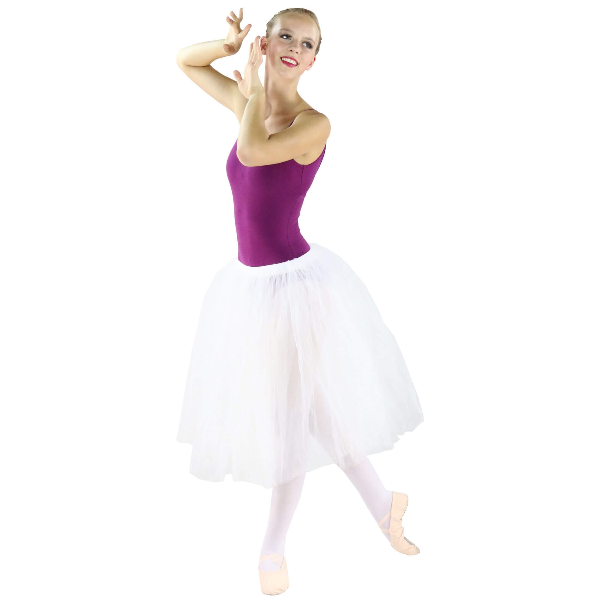 danzcue ladies long soft ballet tutu skirt