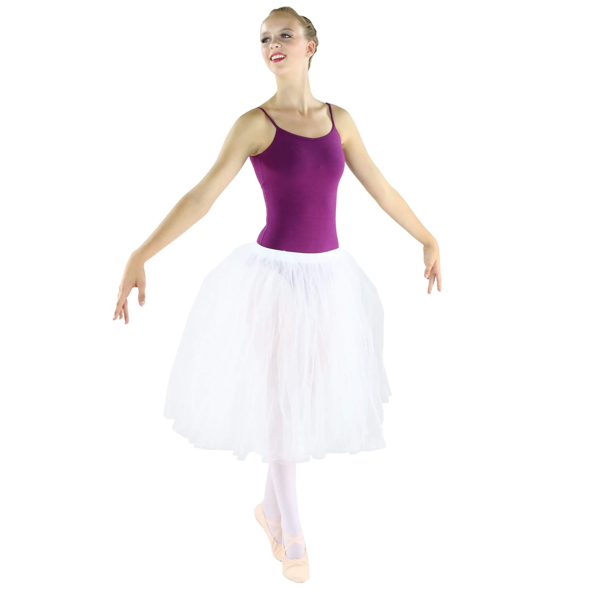 danzcue ladies long soft ballet tutu skirt