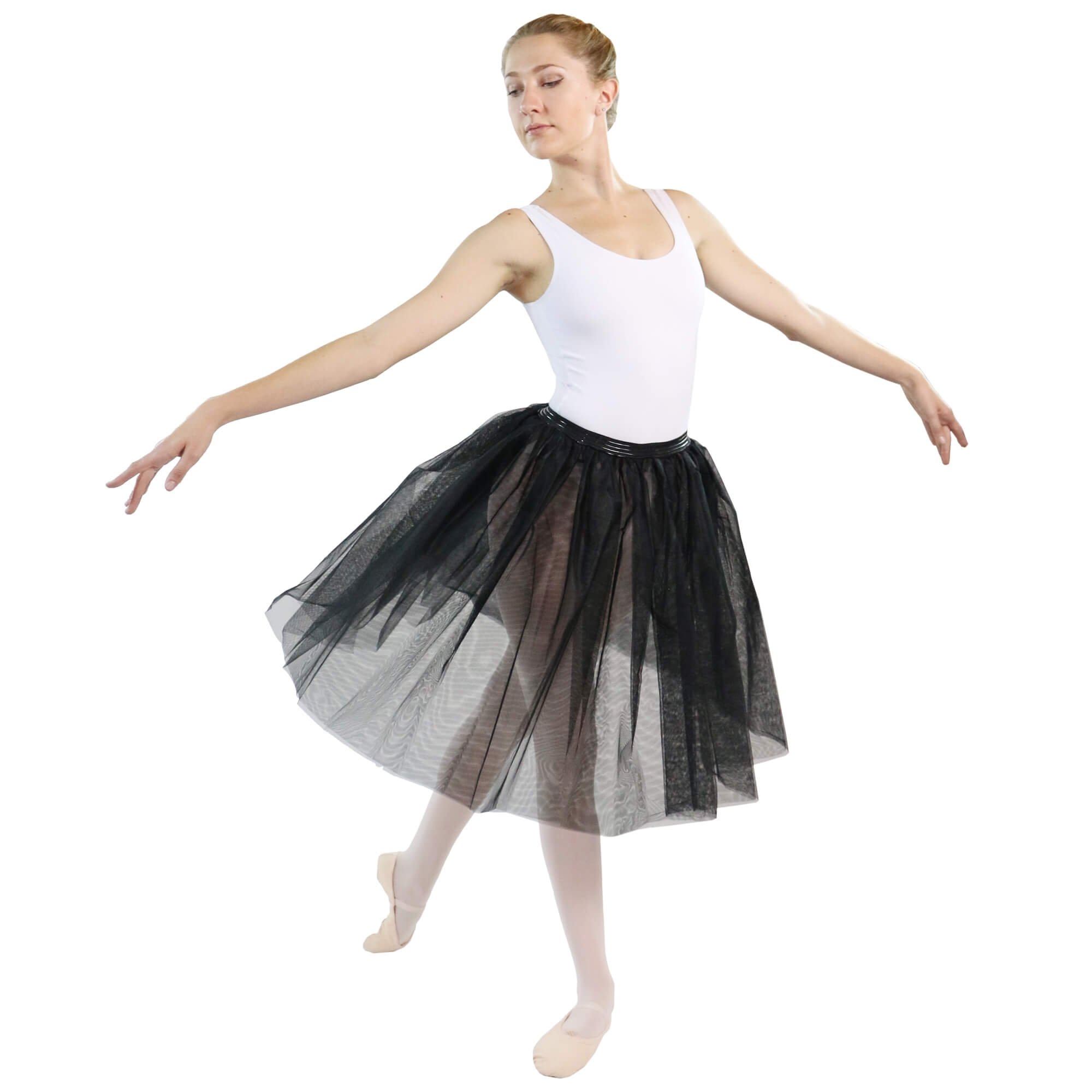 Danzcue Long Two Layers Elastic Waistband Tutu - Click Image to Close