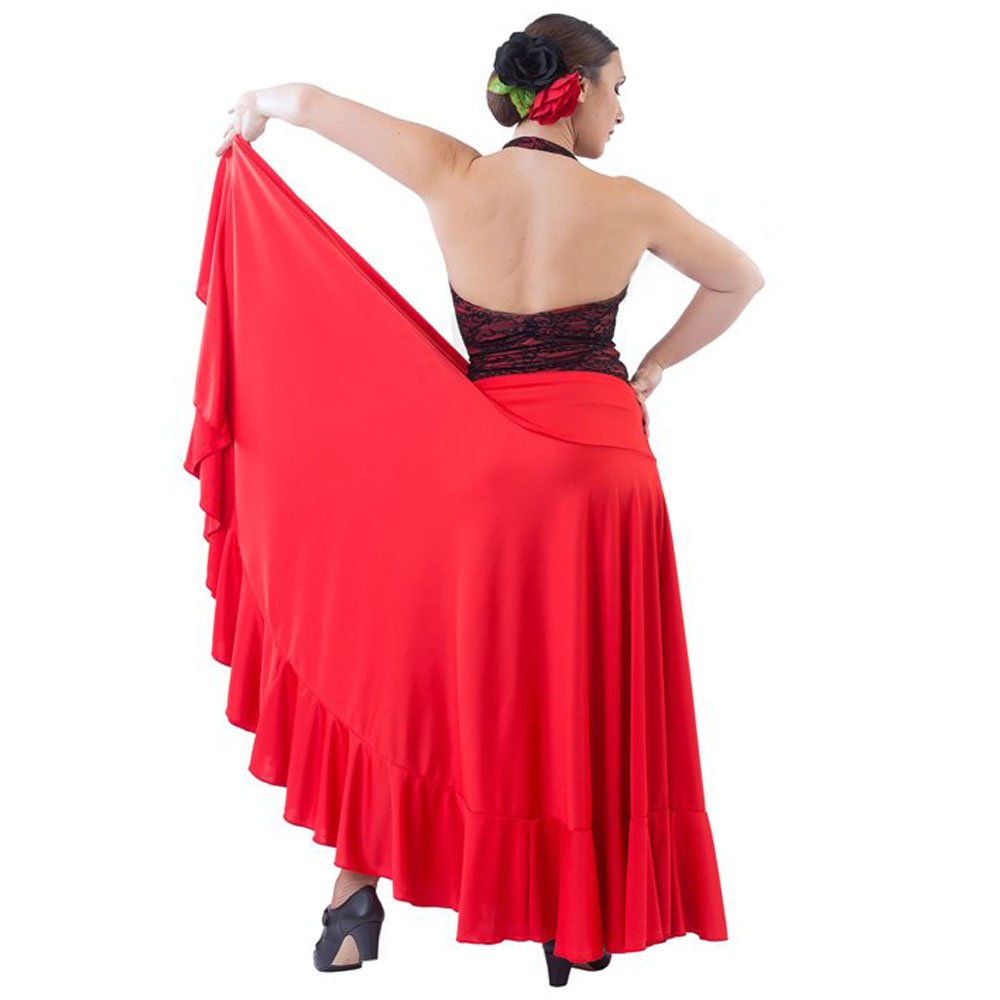 Happy Dance Full Circle One Ruffle Flamenco Skirt - Click Image to Close