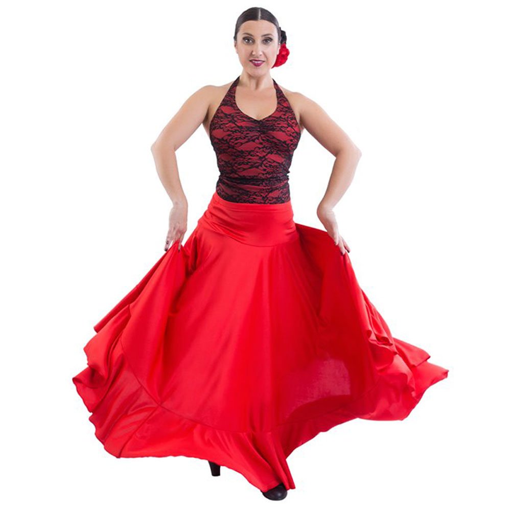 Happy Dance Full Circle One Ruffle Flamenco Skirt - Click Image to Close