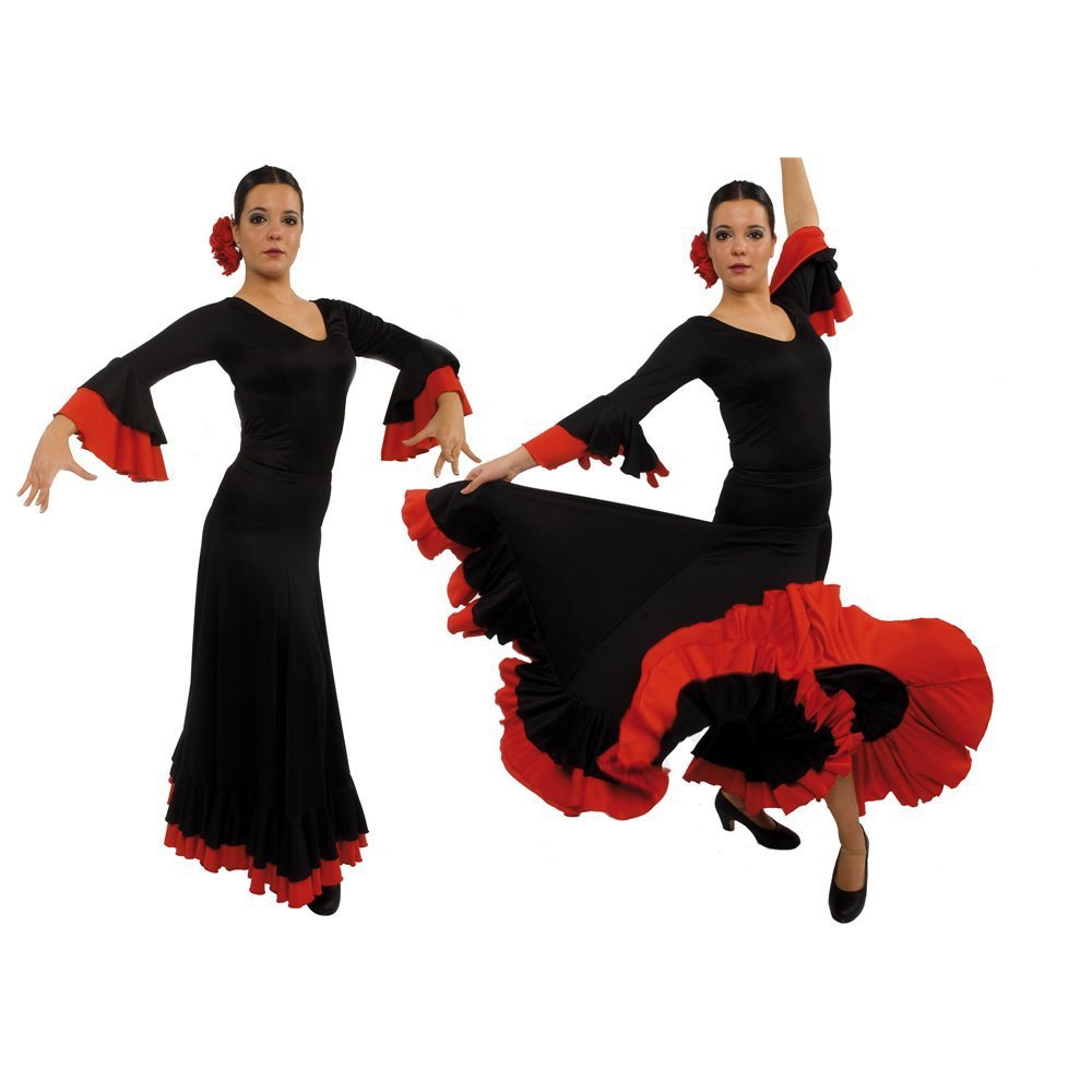 Happy Dance Full Circle Flamenco Skirt With Two Ruffles - Click Image to Close