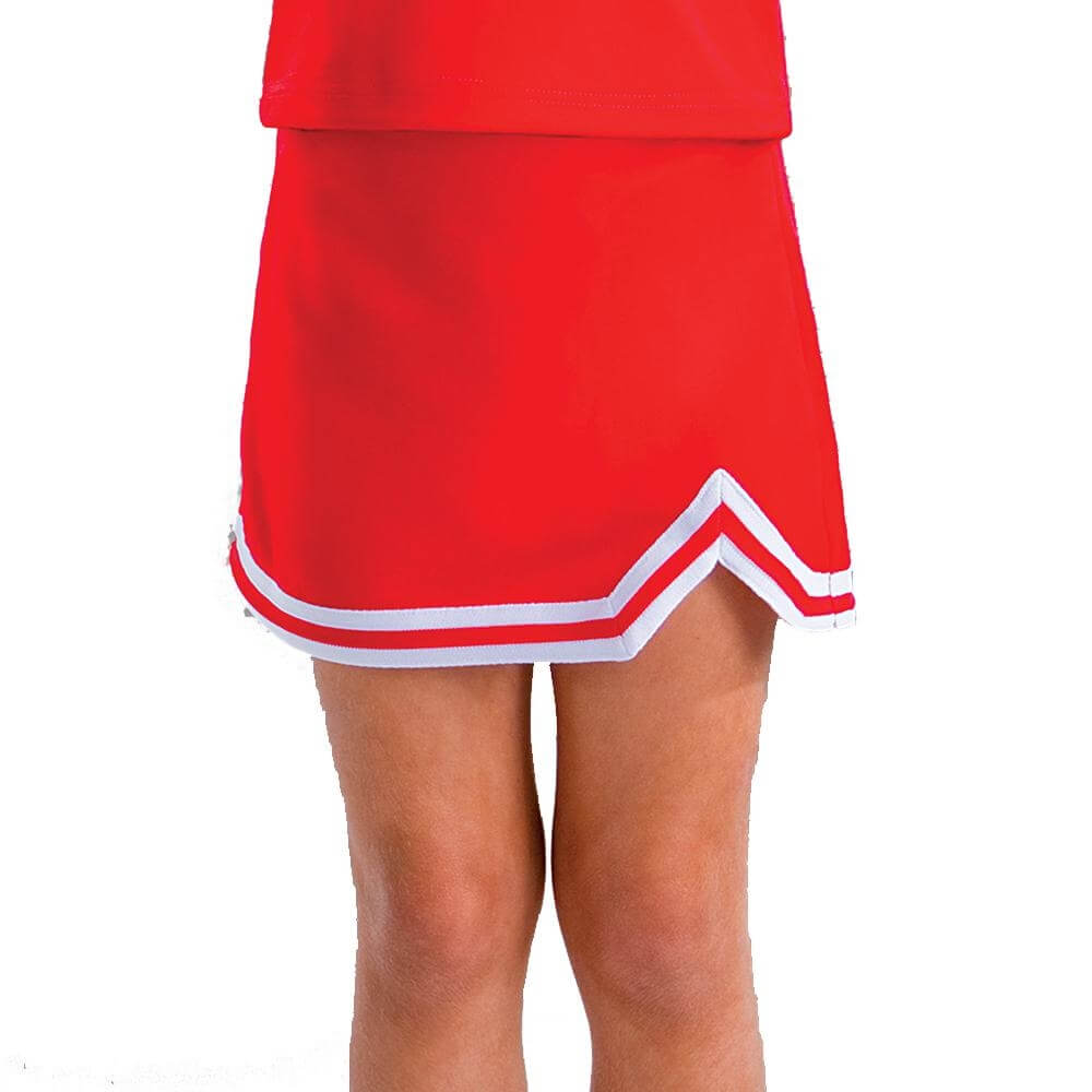 Motionwear Child V-notch Cheer Skirt With Braid