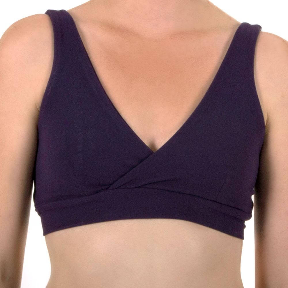 Danzcue Suede Tactel Criss Cross Bra Top - Click Image to Close