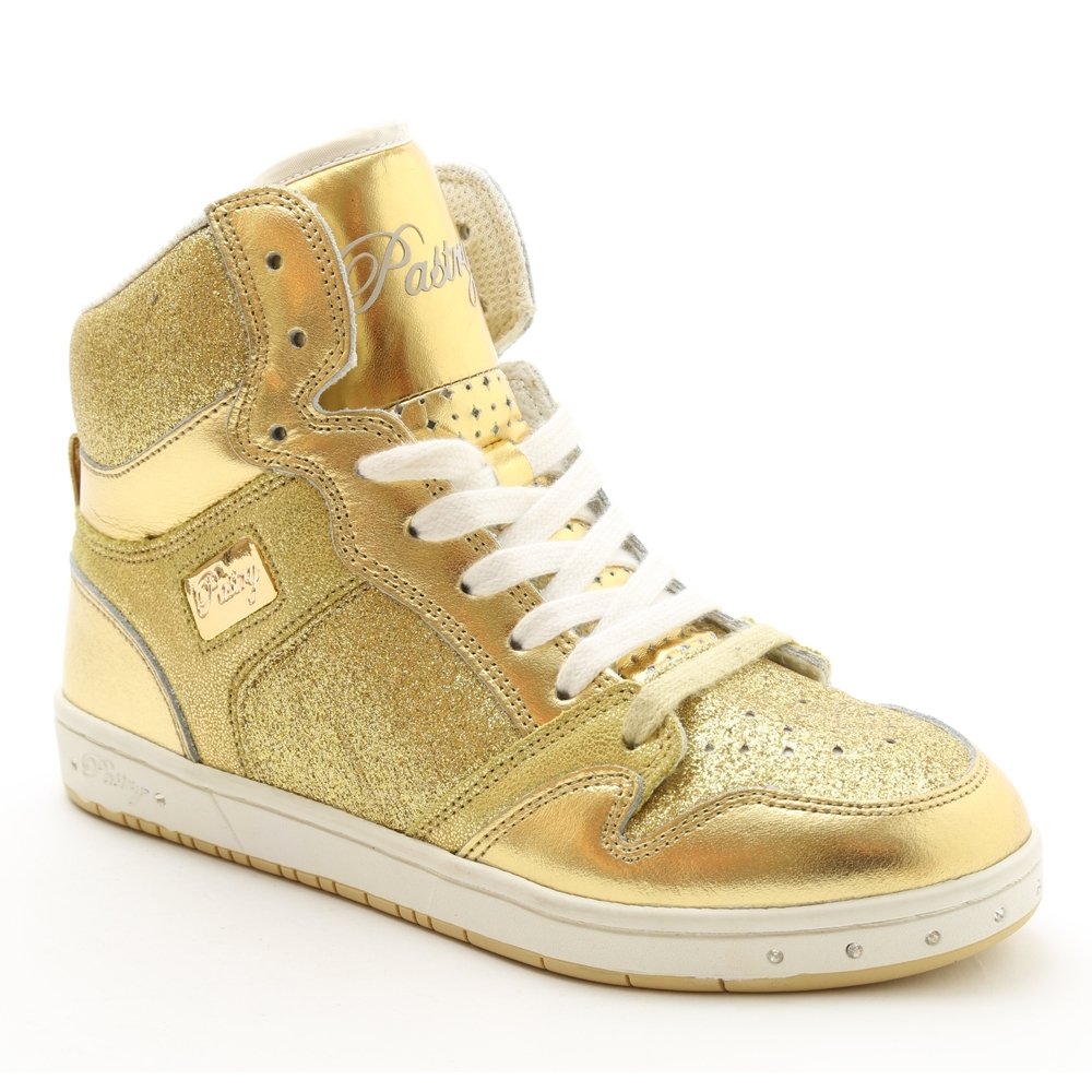 Pastry Dance Adult "Glam Pie" Glitter Gold Sneaker - Click Image to Close