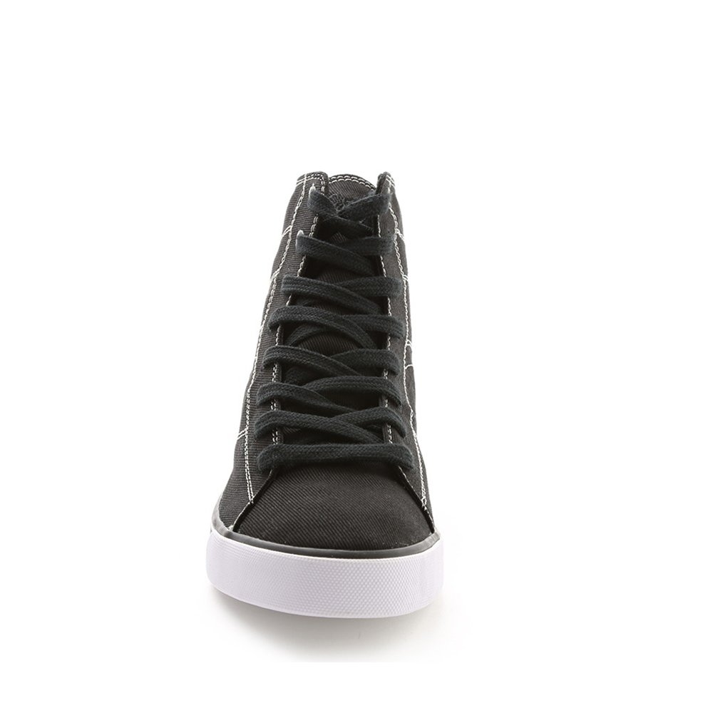 Pastry Cassatta Adult Black/White Stretch Canvas High Tops - Click Image to Close