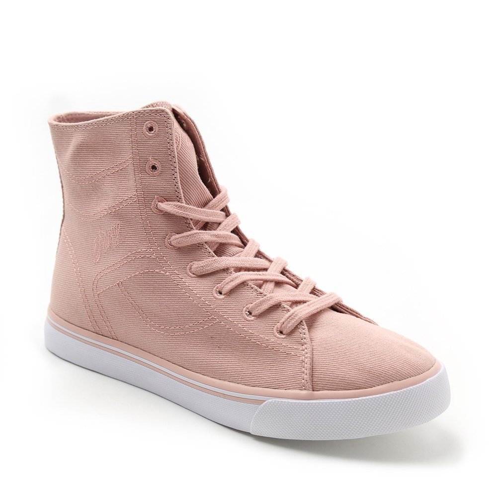 Pastry Cassatta Adult Ballet Pink Stretch Canvas High Tops - Click Image to Close