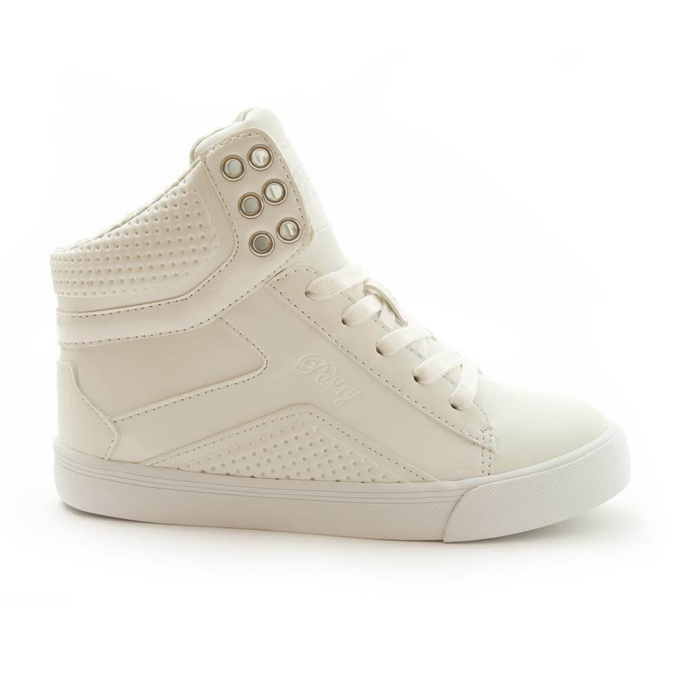 Pastry Pop Tart Grid Girl's White Sneaker