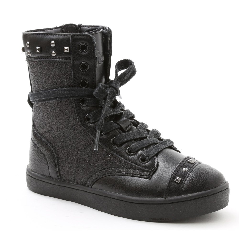 Pastry Dance Child "Military Glitz" Black Sneaker Boot