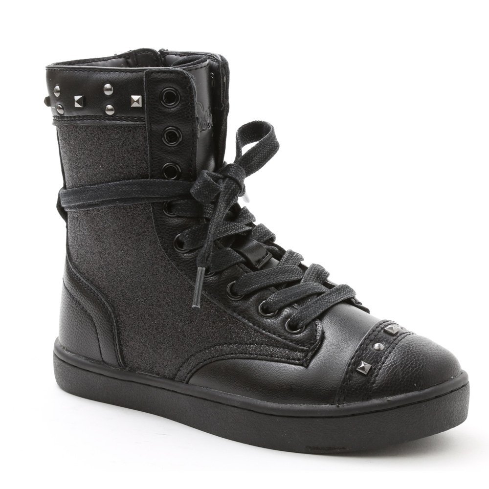 Pastry Dance Child "Military Glitz" Black Sneaker Boot - Click Image to Close