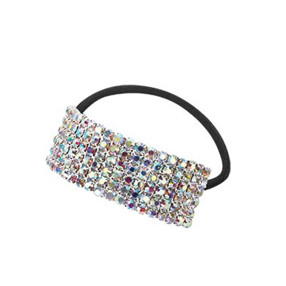 Starlight Small 6-Row Crystal AB Cuff Ponytail Binder