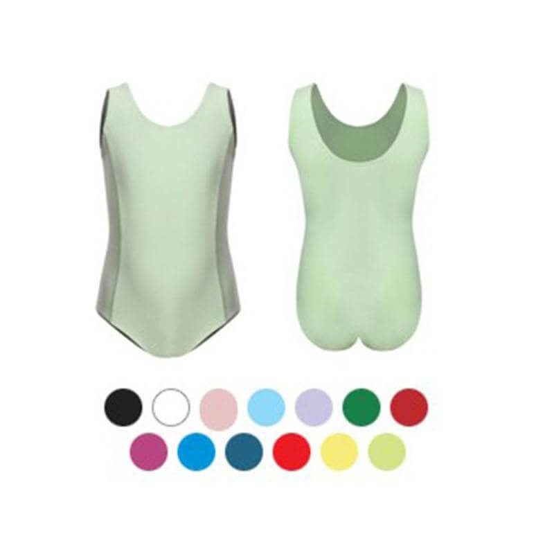 Sansha Child Two Front Princess Seams Cotton Tank Leotard - Click Image to Close