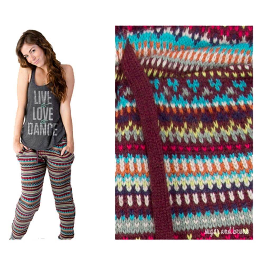 Sugar and Bruno Chalet We Dance Chill Sweatpants - Click Image to Close