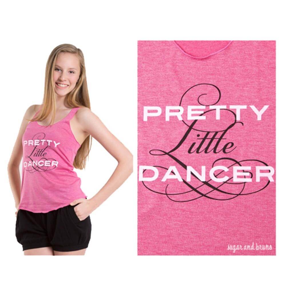 Sugar and Bruno Pretty Little Dancer Racerback Tank - Click Image to Close