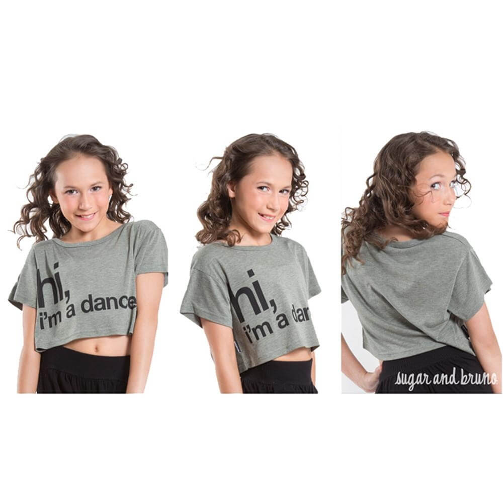 Sugar and Bruno Keltie, Hi I'm a Dancer Youth Half Top - Click Image to Close