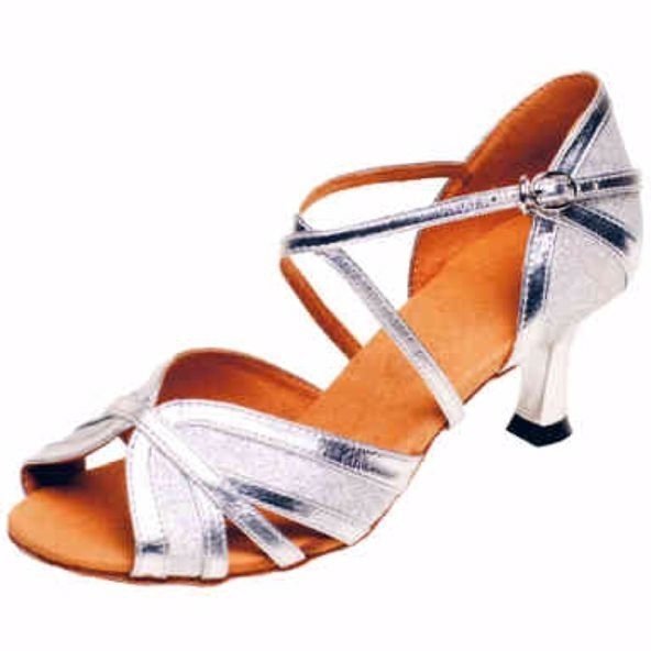 Stephanie Ladies 2.5" Heel Leather/Glitter Ballroom Shoe