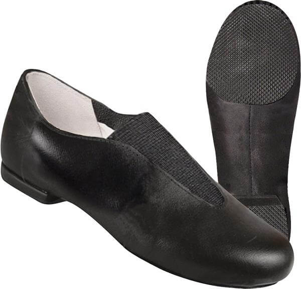 Dance Class® Adult Leather Center Gore Jazz Shoe - Click Image to Close