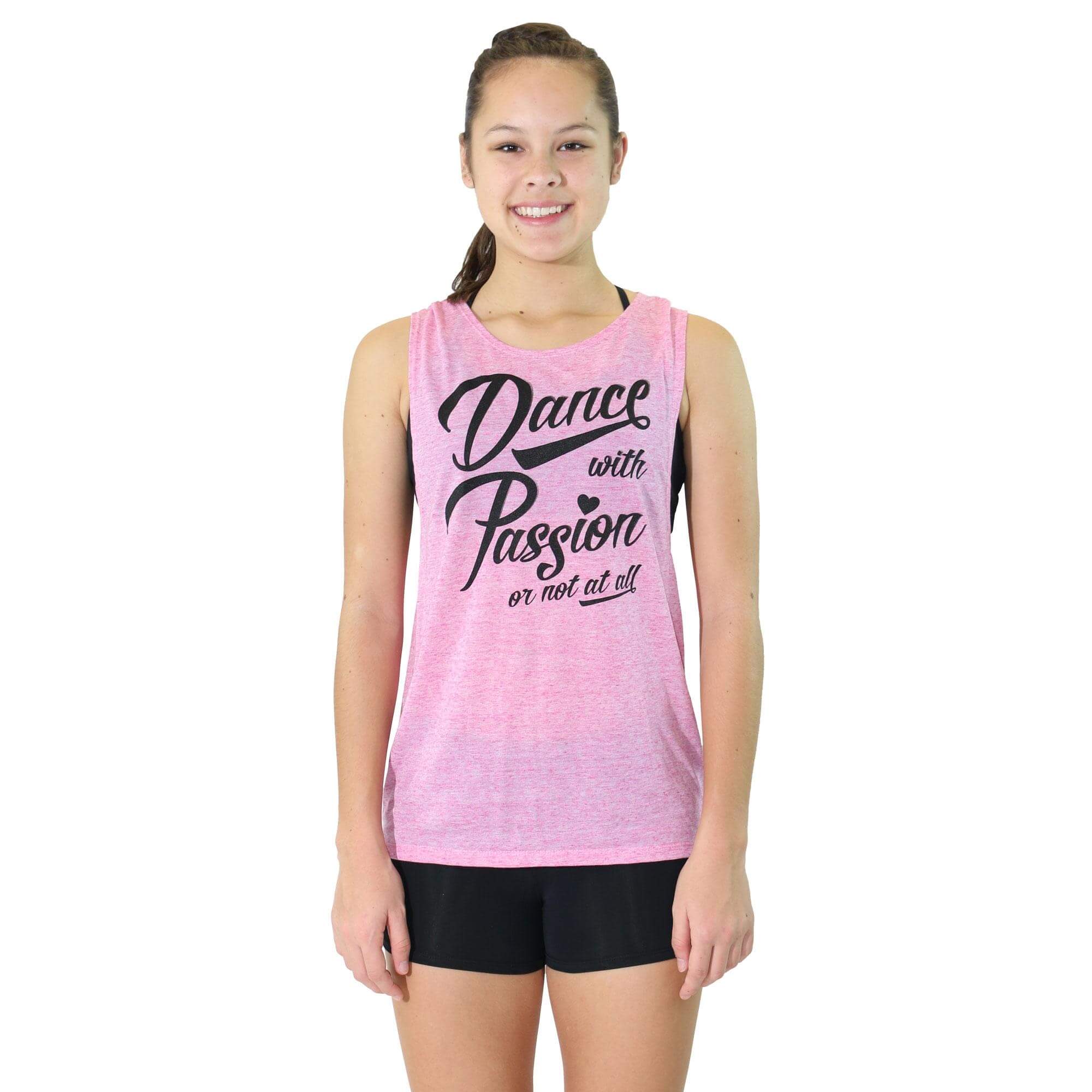 Trendy Trends "Dance with Passion" Twist Back Tank - Click Image to Close