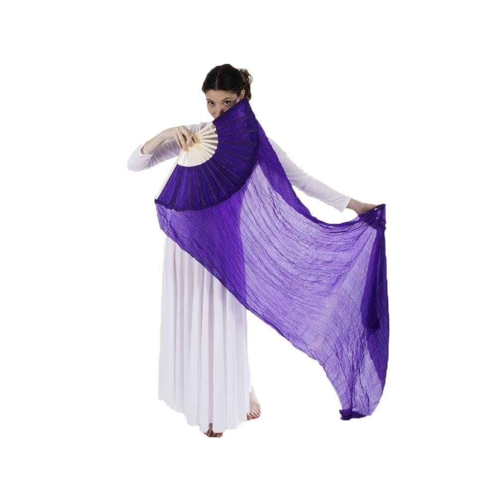 Danzcue Semi-transparent Silk Dance Fan - Click Image to Close
