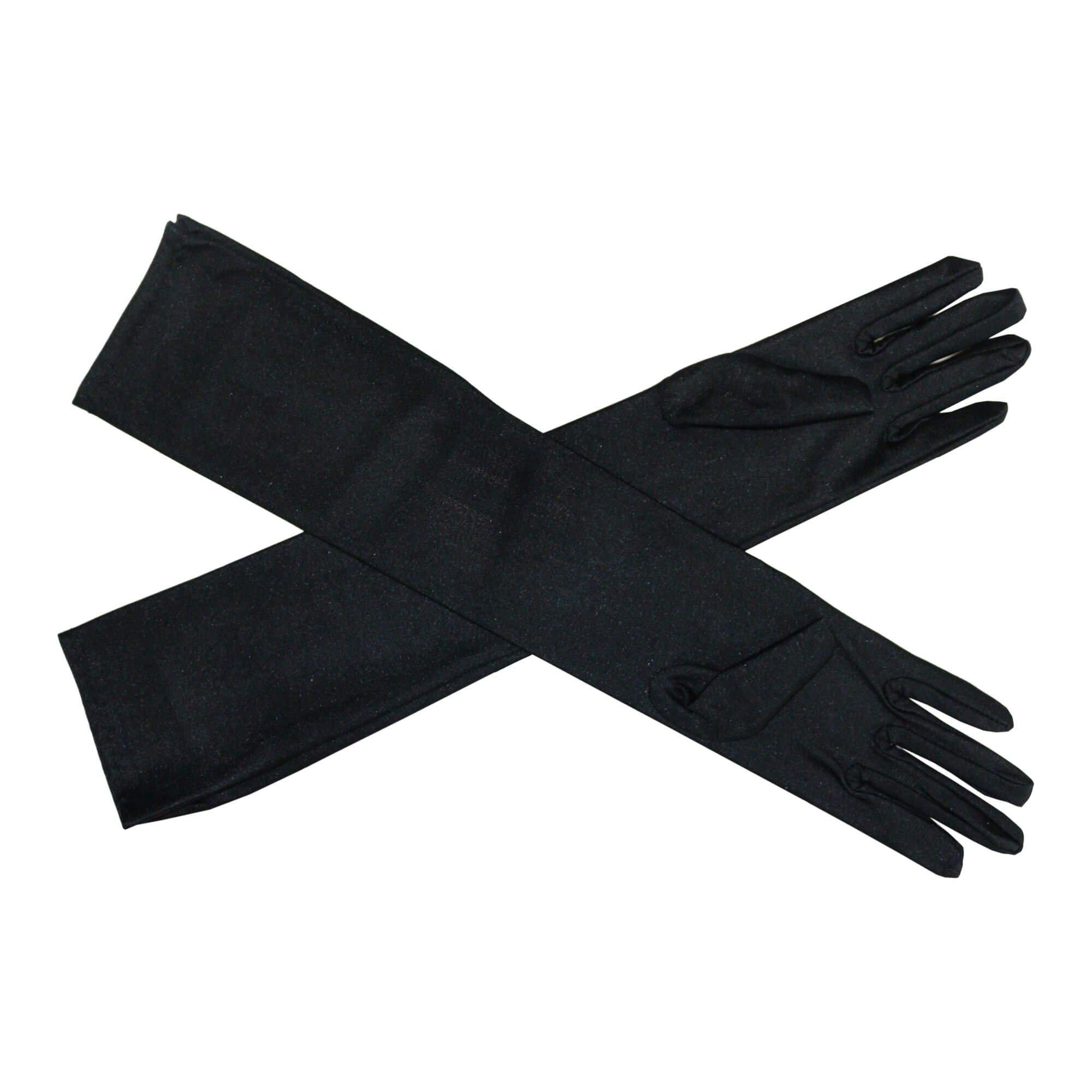 Danzcue White Long Stretch Gloves - Click Image to Close