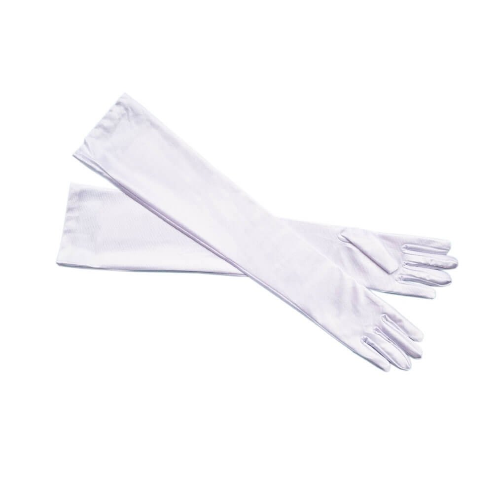Danzcue White Long Stretch Gloves