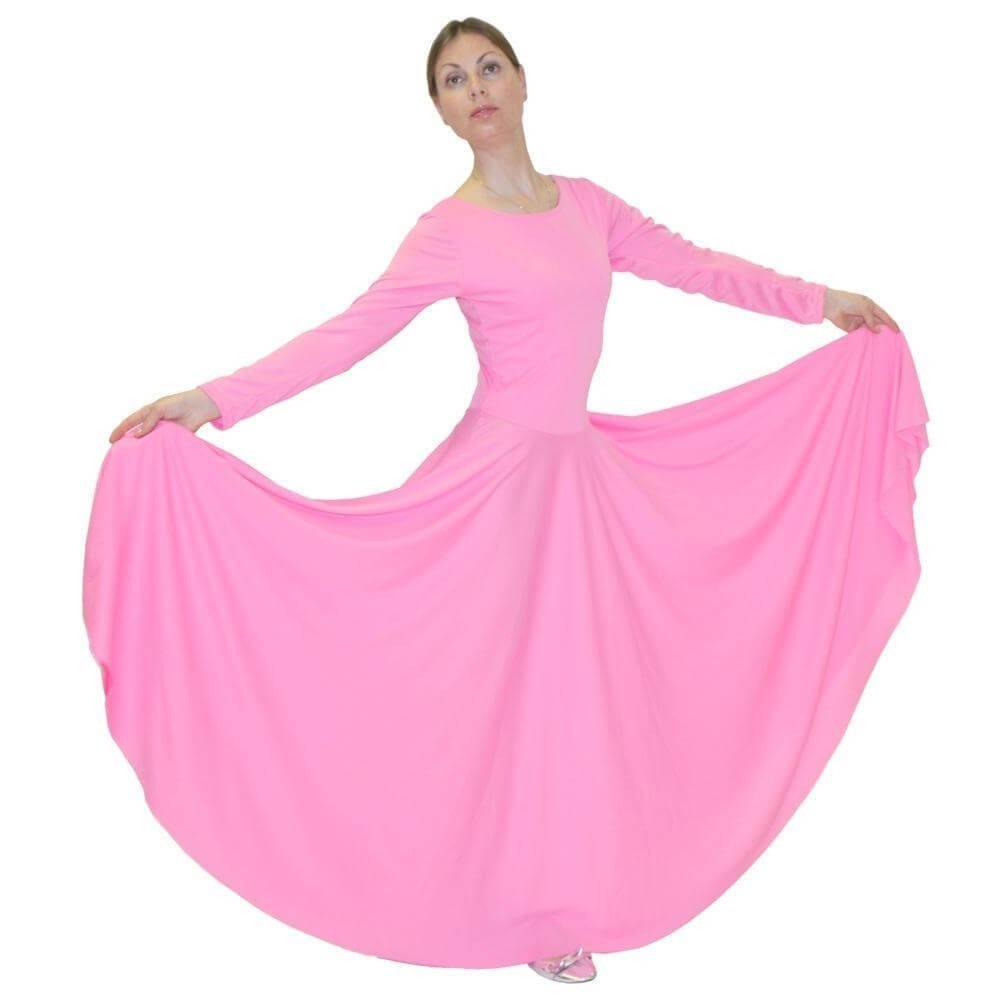 Danzcue Praise Full Length Long Sleeve Dance Dress - Click Image to Close