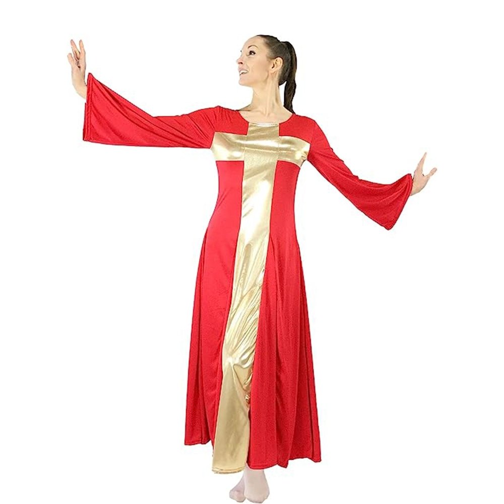Danzcue Praise Dance Cross Long Dress - Click Image to Close