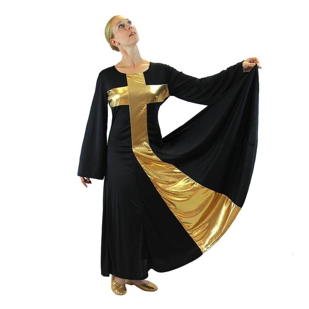 Danzcue Praise Dance Cross Long Dress - Click Image to Close