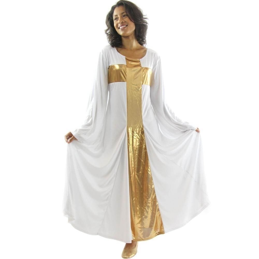 Danzcue Praise Dance Cross Long Dress - Click Image to Close