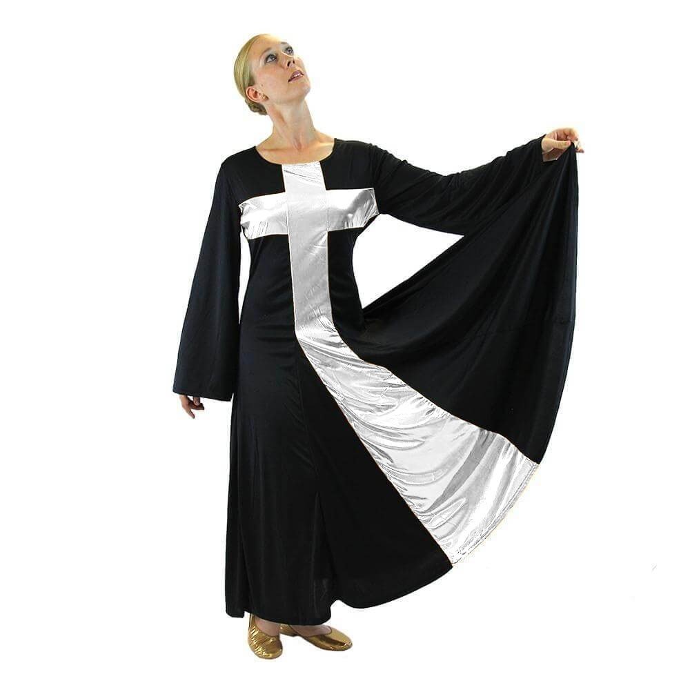 Danzcue Praise Dance Cross Long Dress - Click Image to Close