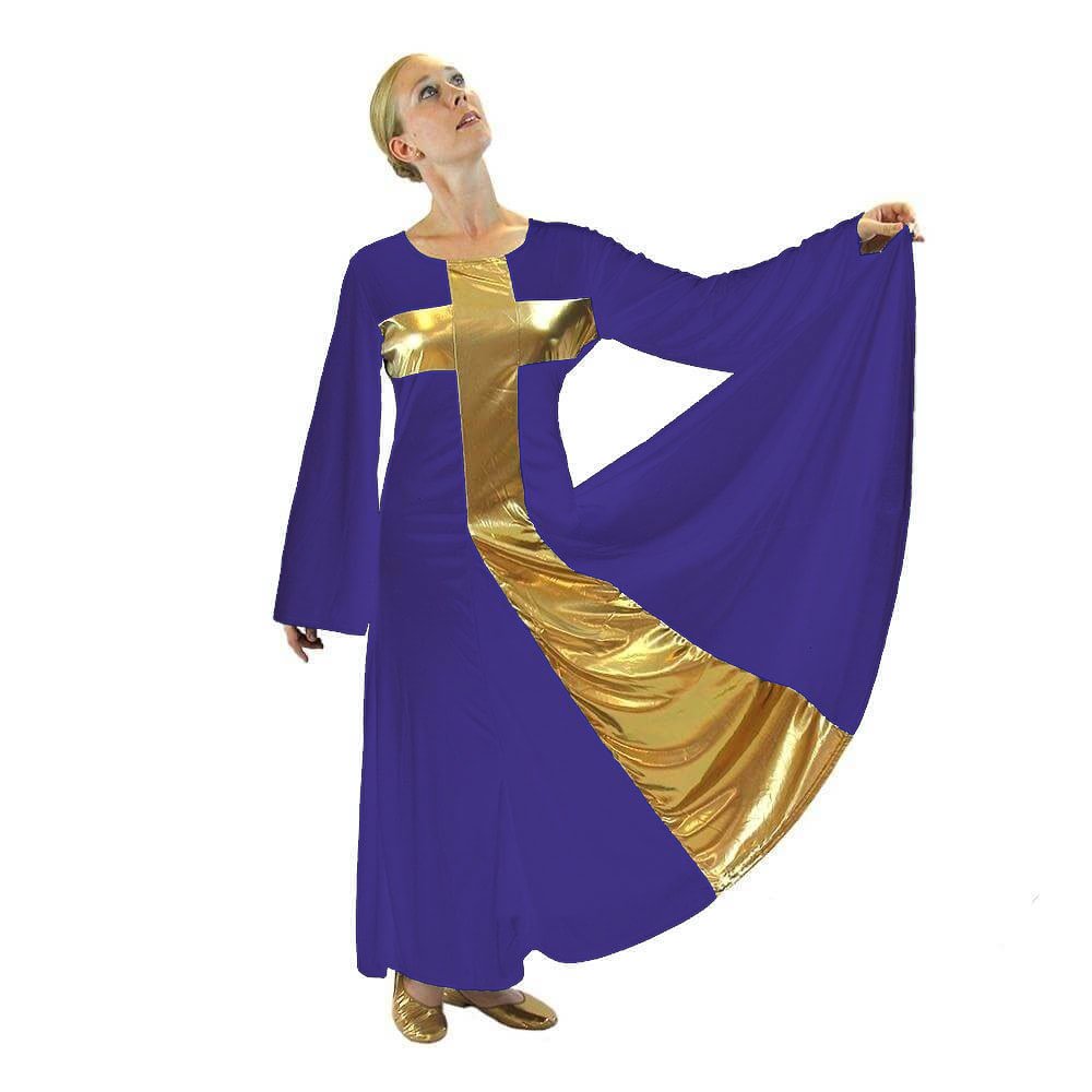 Danzcue Praise Dance Cross Long Dress - Click Image to Close