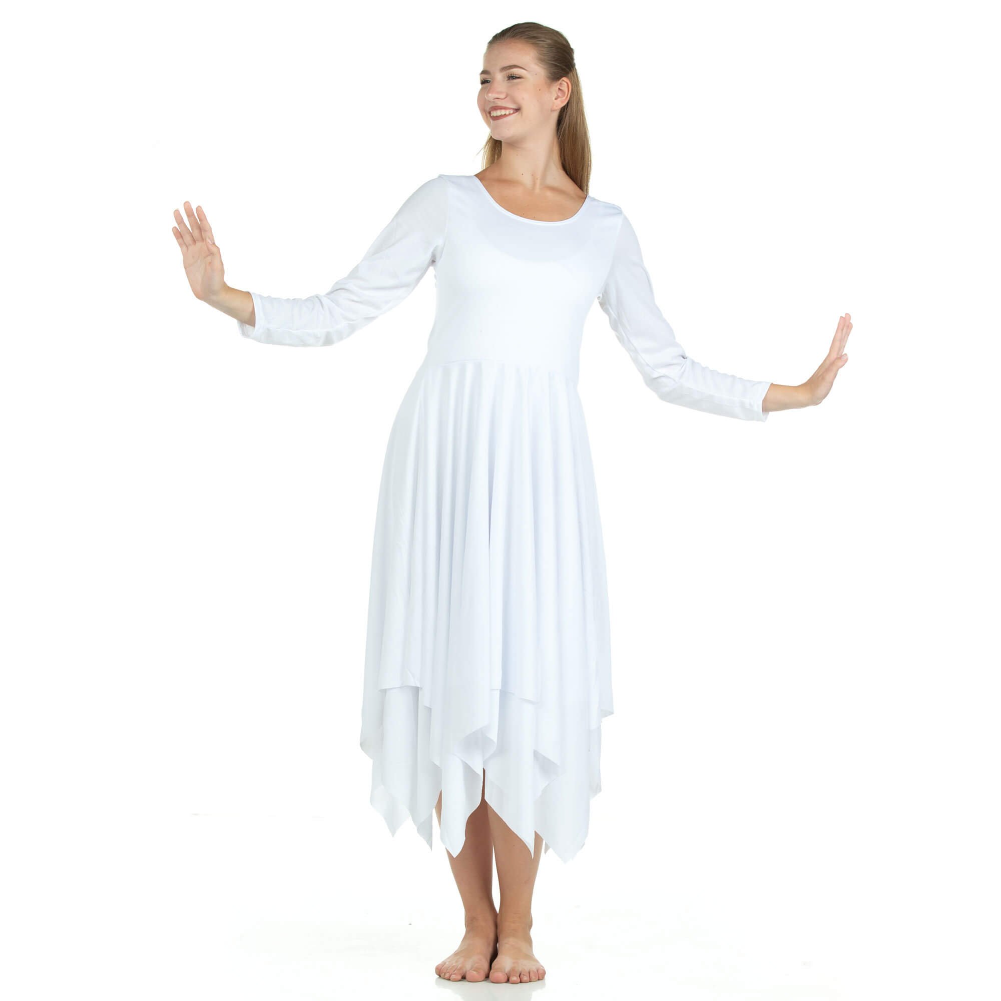 Danzcue Celebration of Spirit Long Sleeve Praise Dance Dress - Click Image to Close